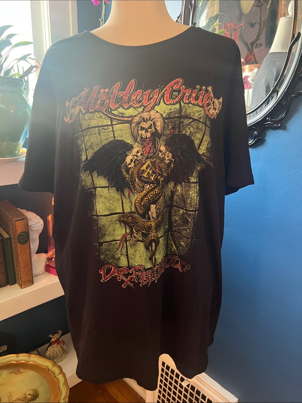 Vintage Mötley Crüe Dr. Feelgood Graphic Band T-Shirt XL Black Rock Metal Tee